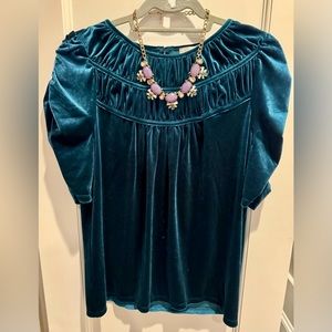 Ruched Velvet Top